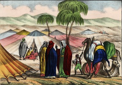 Arabische karavaan in Algerije door Unknown artist