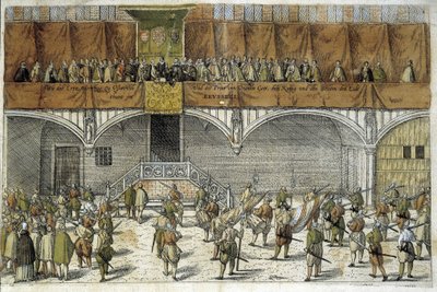 Aartshertog Mathias en Prins van Oranje leggen de eed af om de vrijheid van Nederland te beschermen door Unknown artist