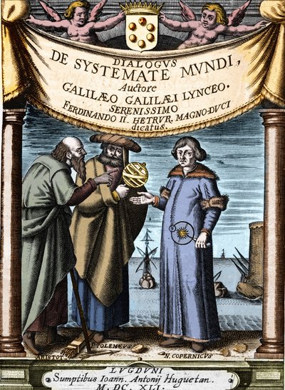 Aristoteles, Ptolemaeus en Nicolaus Copernicus (Nicolaus Copernicus) door Unknown artist