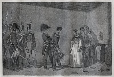 Arrestatie van hertogin van Berry (1798-1870 Marie-Caroline de Bourbon-Sicilië) in Nantes op 7 november door Unknown artist