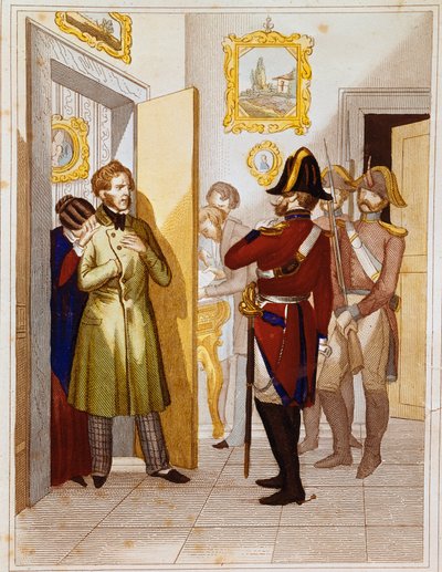 Arrestatie van de patriot Federico Confalonieri (1785-1846) door Italiaanse troepen (19e eeuw) door Unknown artist