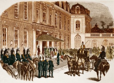 Aankomst van Louis Napoleon Bonaparte (Louis-Napoleon III) in het Elysee de dag na zijn verkiezing. door Unknown artist