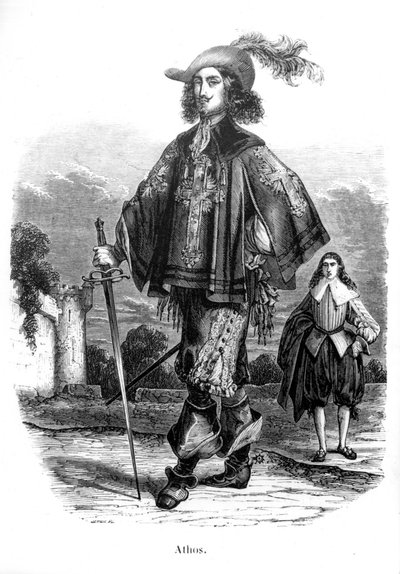 Athos - in De 3 Musketiers door Alexandre Dumas Père. door Unknown artist
