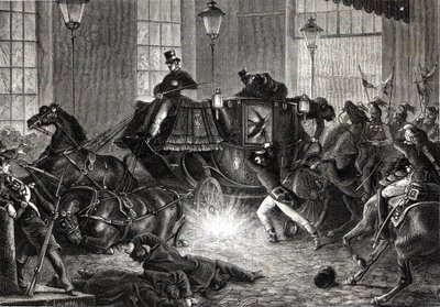 Aanslag van Felice Orsini op Napoleon III op 01/01/1858 - in 