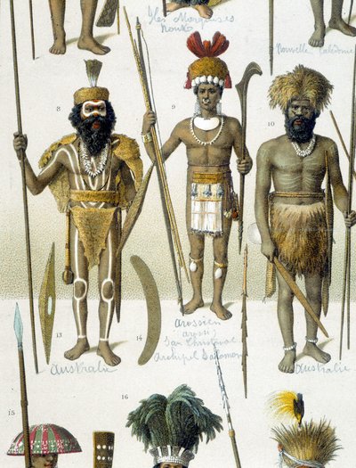 Australische Inheemse Mensen in Staatskleding door Unknown artist
