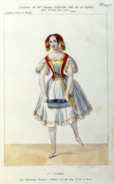 Oostenrijkse danseres Fanny Elssler (1810-1884) in het ballet 