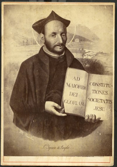 Azpeitia: Geschilderd portret van Sint Ignatius van Loyola, stichter van de Sociëteit van Jezus en de Jezuïeten door Unknown artist