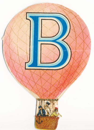 B: Ballon (heteluchtballon) door Unknown artist