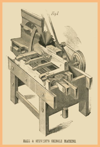 Bal - Stewarts Schindelmachine door Unknown Artist
