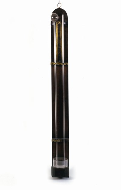 Barometer (kwikbuis), uitvinding door Evangelista Torricelli (1608 - 1647). Museum voor Wetenschap en Technologie, Milaan door Unknown artist