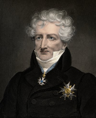 Baron Georges Cuvier (1764-1823) - gravure - 19e eeuw door Unknown artist