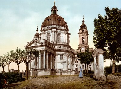 Basiliek van Superga in Turijn (Italië) in 1890 door Unknown artist