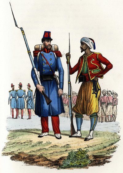 Bataljon van het Vreemdelingenlegioen gevormd en gestuurd naar Algerije in 1831; bataljon van inheemse ruiters, gevormd en gestuurd naar Algerije in 1841. In 