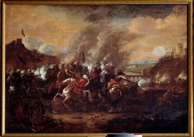 Slag om Wenen: Het opheffen van het beleg van Wenen door de Turken in september 1683. Nancy, Musée Historique door Unknown artist