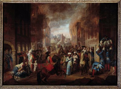 Slag om Wenen: De overgave van de Turken bij het beleg van Wenen in september 1683. Nancy, Musée Historique door Unknown artist