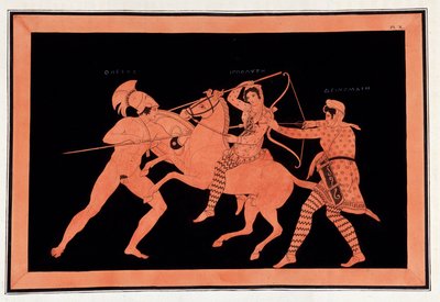 Slag van de Amazonen Hyppolyte en Deinomache tegen Theseus - 