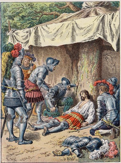 De dood van Bayard in 1524 door Unknown artist