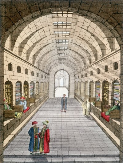 Bazar (souk) van Tunis, Tunesië door Unknown artist