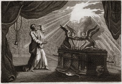 Bijbel van Royaumont, Oude Testament: De Ark van het Verbond. Figuur van de Ark. Illustratie uit 1811. door Unknown artist