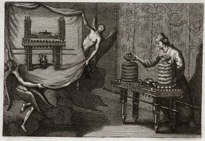 Royaumont Bijbel, Oude Testament: De tafel van toonbroden in de Tabernakel. Illustratie uit 1811. door Unknown artist