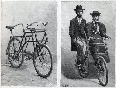 Fiets met twee zitplaatsen van de fabrikant 
