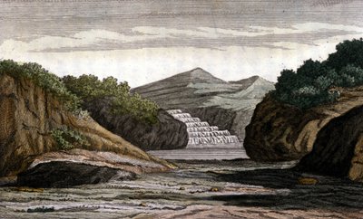 Brazilië, rivier en land rijk aan gouden klompjes. 19e-eeuwse gravure door Unknown artist
