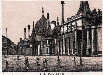 Brighton, Engeland: uitzicht op het paviljoen. Uit 