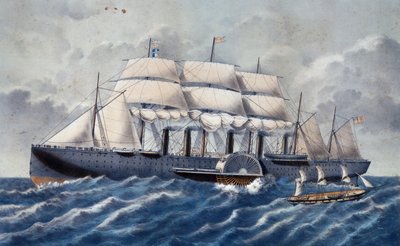 Britse stoomboot Great Eastern door Unknown artist