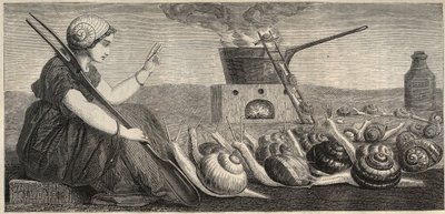 Bourgondische slak - gravure 19e eeuw door Unknown artist