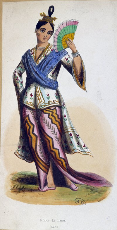 Birmaanse edelman door Unknown artist