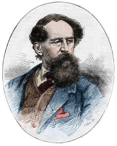 CHARLES DICKENS (1812-1870) - Engelse romanschrijver - Portret van de Britse schrijver Charles Dickens (1812-1870) door Unknown artist