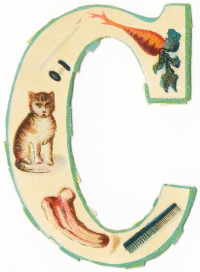 C: koraal, wortel, kaars, katoen, kat, kolokwint, kam door Unknown artist