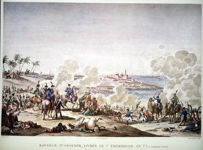 Campagne (Expeditie) van Egypte (1798-1801), Napoleon in Egypte: Slag bij Aboukir, 25 juli door Unknown artist