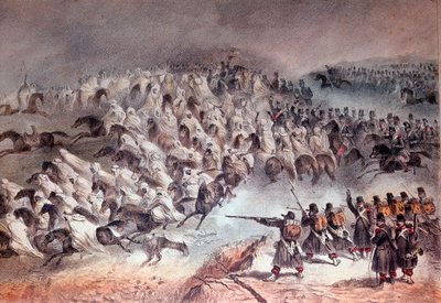Campagne van Algerije, verovering van Constantine: de terugtocht van het Franse leger in Sidi-Tamtam, 27 november 1836 door Unknown artist