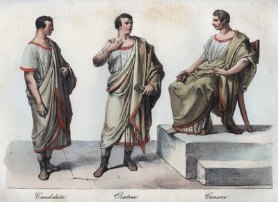 Kandidaten - Orator (Spreker) - Romeinse censor - gravure uit 