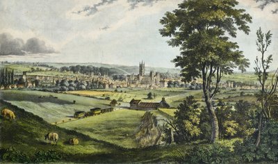 Canterbury vanaf de spoorweg door Unknown artist