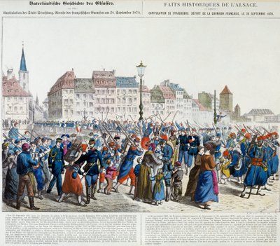Capitulatie van Straatsburg en vertrek van het Franse garnizoen, 28 september 1870 door Unknown artist