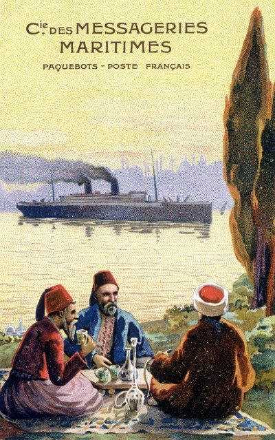 Kartonnen van de Franse rederij wereldwijd. door Unknown artist