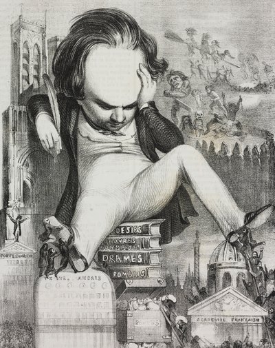 Karikatuur van Victor Hugo (1802-1885) door Unknown artist