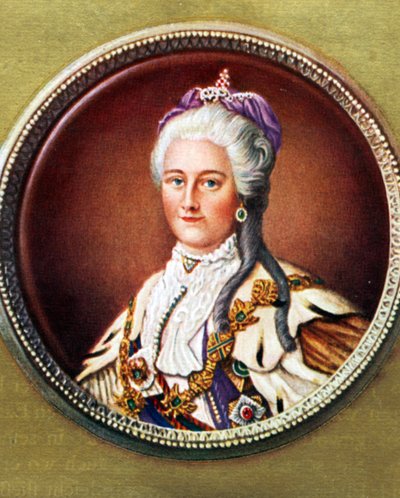 Catharina II Portret van door Unknown artist