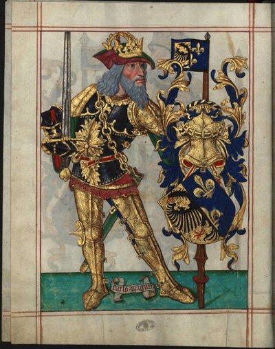 Karel de Grote (uit Livro do Ameiro-Mor) door Unknown artist
