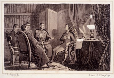 Karel Albert (1798 - 1849) belooft de Piëmontese revolutie van 1821 te helpen - in 