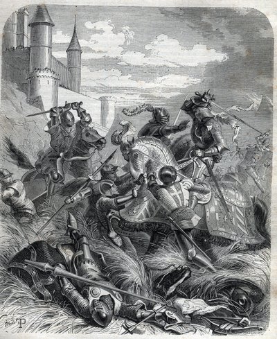 Karel III, bekend als Karel van Duras (Durazzo) koning van Napels, betrad Napels met de hulp van het volk op 16 juli door Unknown artist