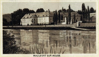 Château de Waulsort sur Meuse, Waalse Regio, België. door Unknown artist