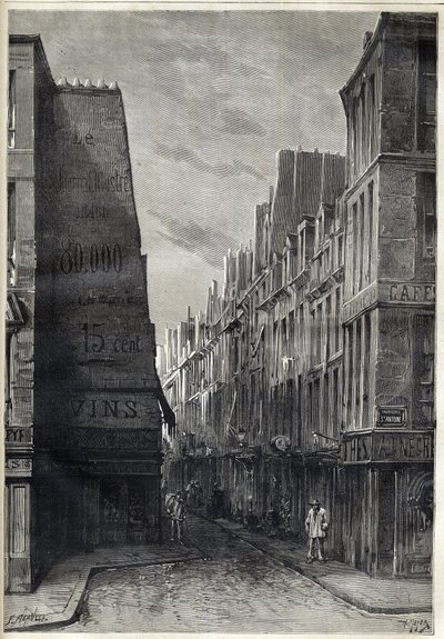 Cholera-epidemie in Parijs - Epidemie van Cholera in Parijs - rue sainte Marguerite - gravure in 