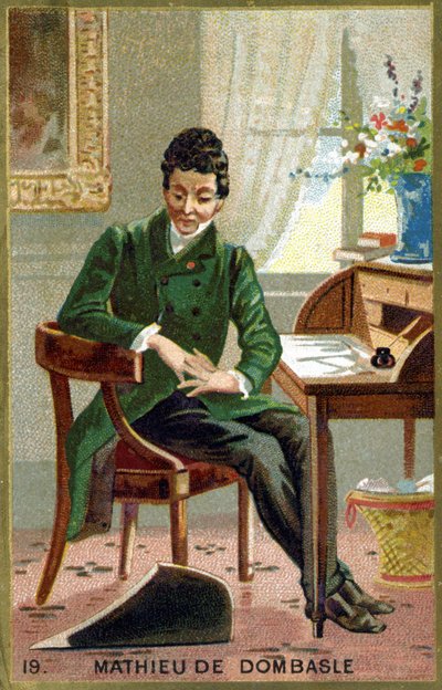 Christophe Joseph Alexandre Mathieu de Dombasle (1777-1843) Franse astronoom. Chromolithografie 19e eeuw. door Unknown artist
