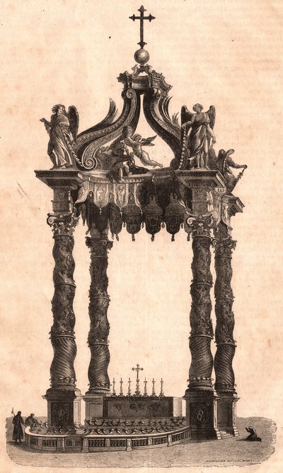 Ciborium in Sint-Pieter in Rome, Italië door Unknown