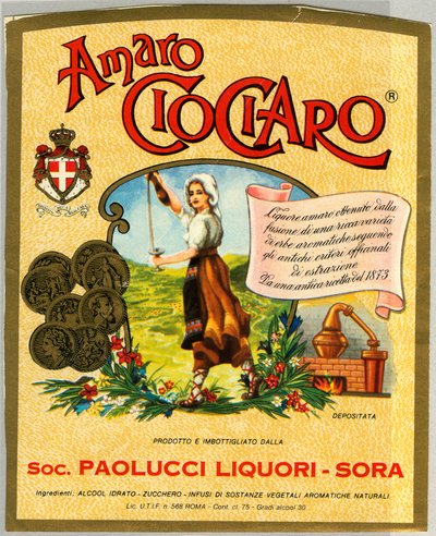 Ciociaro amaro alcohol advertentie (Chromolithografie, eind 19e eeuw) door Unknown artist