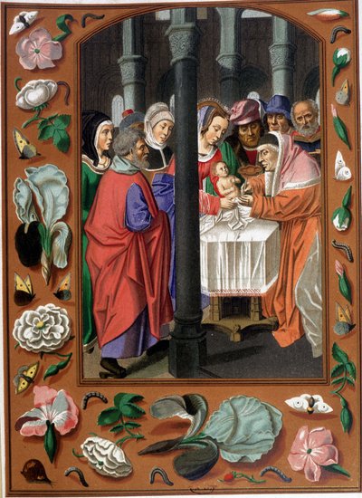Besnijdenis van Christus, naar Vlaamse verluchting rond 1500 door Unknown artist