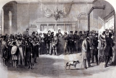 Burgeroorlog (1861 - 1865), Amerikaanse Burgeroorlog. Anti-dienstplichtrellen voor de vrijstellingskantoren. New York. door Unknown artist
